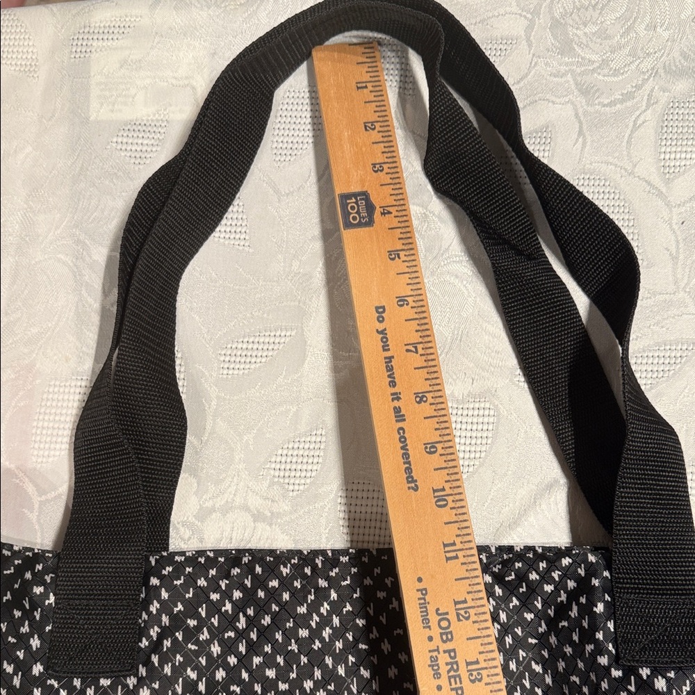 Thirty-One Gifts Utility Tote bag with a black and white pattern - Picture 5 of 15